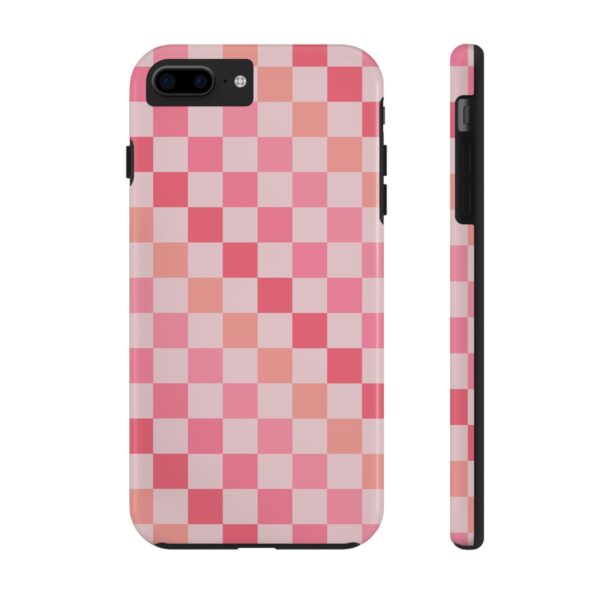 Pink Boho Checker Phone Case - Image 6