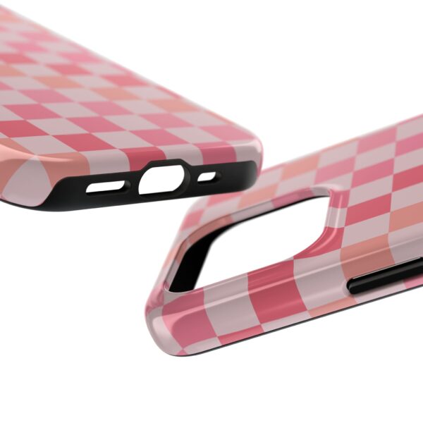 Pink Boho Checker Phone Case - Image 4