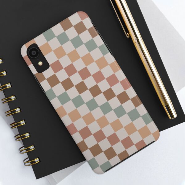 Neutral Bohemian Checkered Phone Case - Image 11