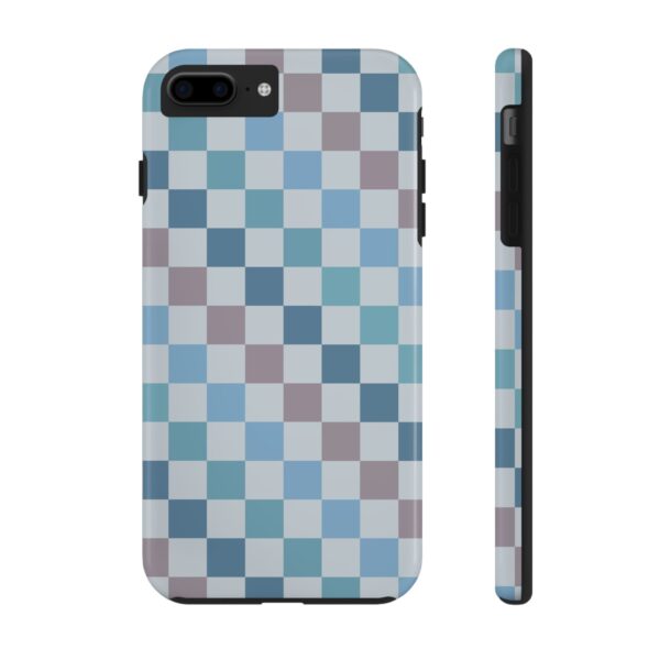 Blue Boho Checker Phone Case - Image 6