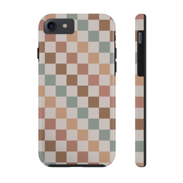 Neutral Bohemian Checkered Phone Case - Image 7