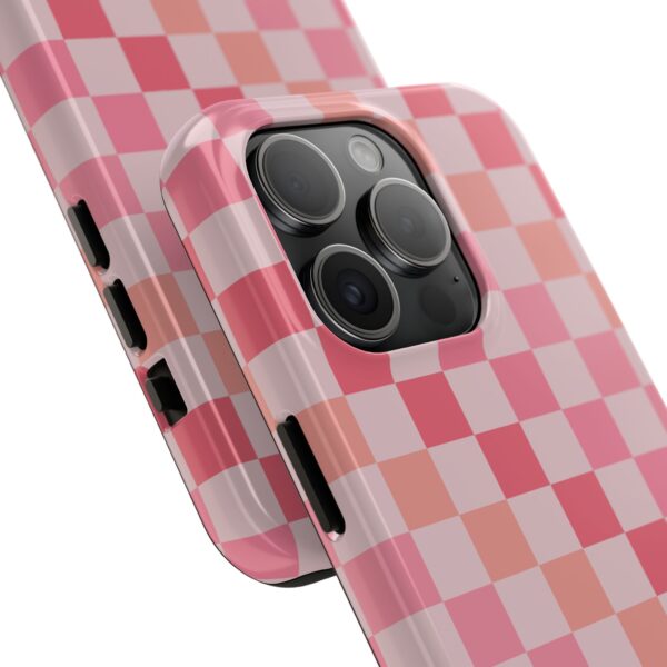 Pink Boho Checker Phone Case - Image 3