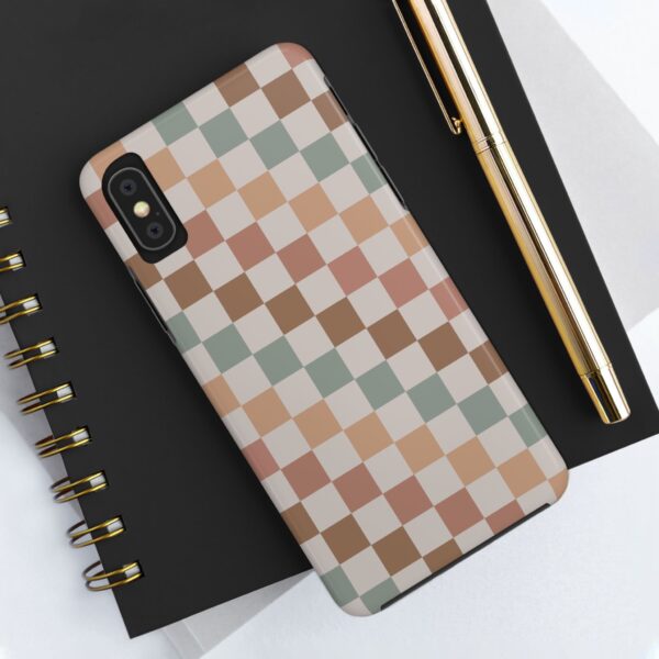 Neutral Bohemian Checkered Phone Case - Image 13