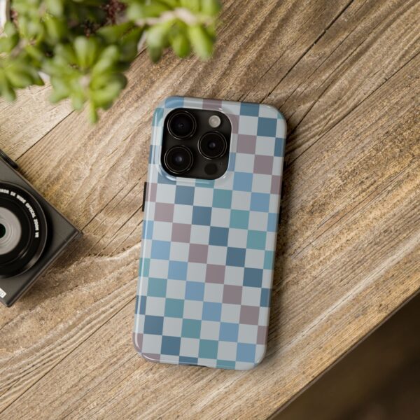 Blue Boho Checker Phone Case