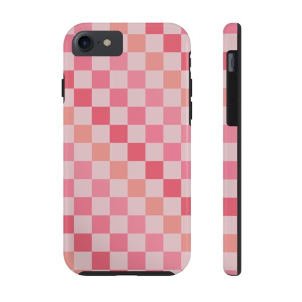 Pink Boho Checker Phone Case - Image 7