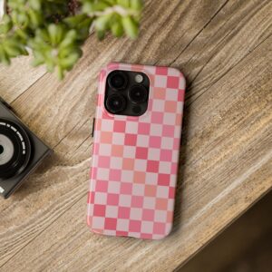 Pink Boho Checker Phone Case