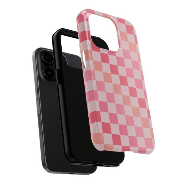 Pink Boho Checker Phone Case - Image 5