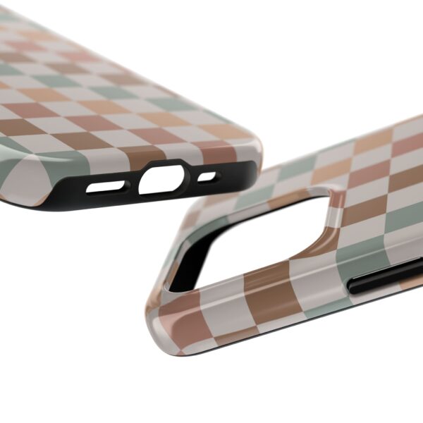 Neutral Bohemian Checkered Phone Case - Image 4